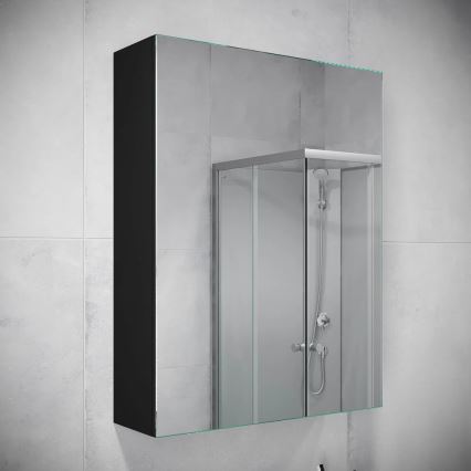 Badezimmer-Spiegelschrank HENRY 65x50 cm schwarz