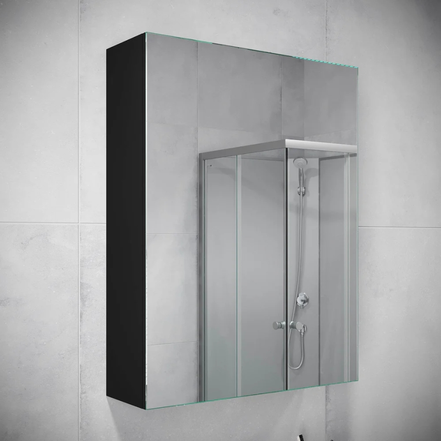 Badezimmer-Spiegelschrank HENRY 65x50 cm schwarz