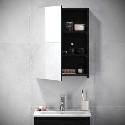 Badezimmer-Spiegelschrank HENRY 65x50 cm schwarz
