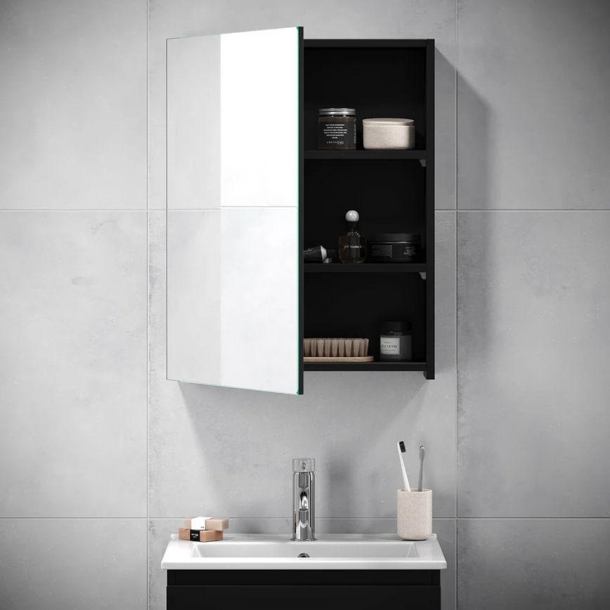 Badezimmer-Spiegelschrank HENRY 65x50 cm schwarz