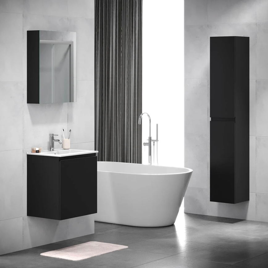 Badezimmer-Spiegelschrank HENRY 65x50 cm schwarz