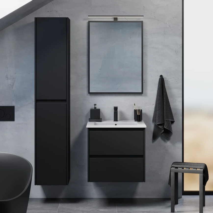Badezimmerschrank LYKE 174 cm schwarz
