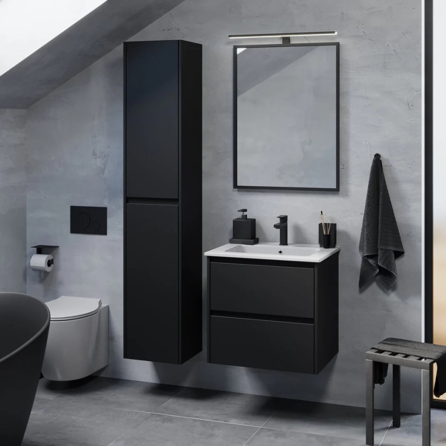 Badezimmerschrank LYKE 174 cm schwarz