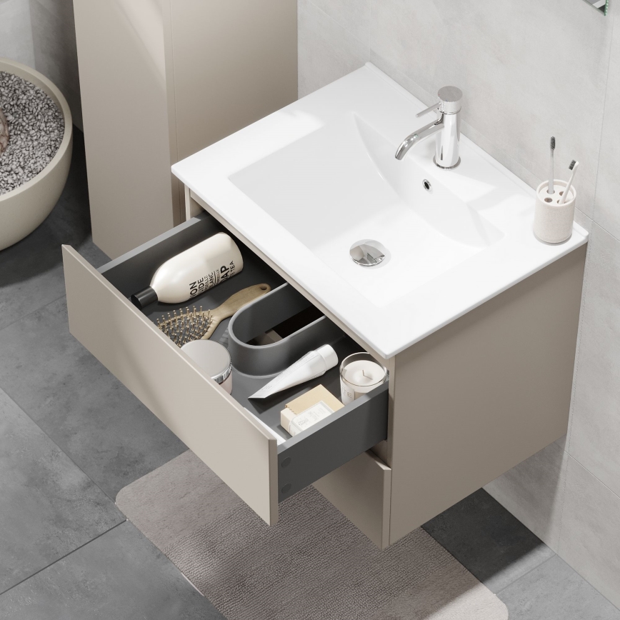 Badezimmerschrank mit Waschbecken CONOR 61 cm Marakesch