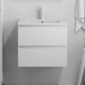 Badezimmerschrank mit Waschbecken CONOR 61 cm weiß