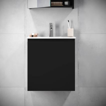 Badezimmerschrank mit Waschbecken MARCO 51 cm schwarz