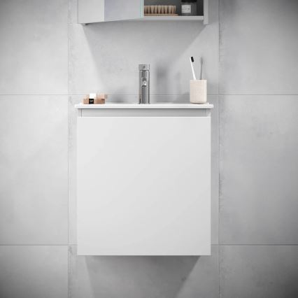 Badezimmerschrank mit Waschbecken MARCO 51 cm weiß