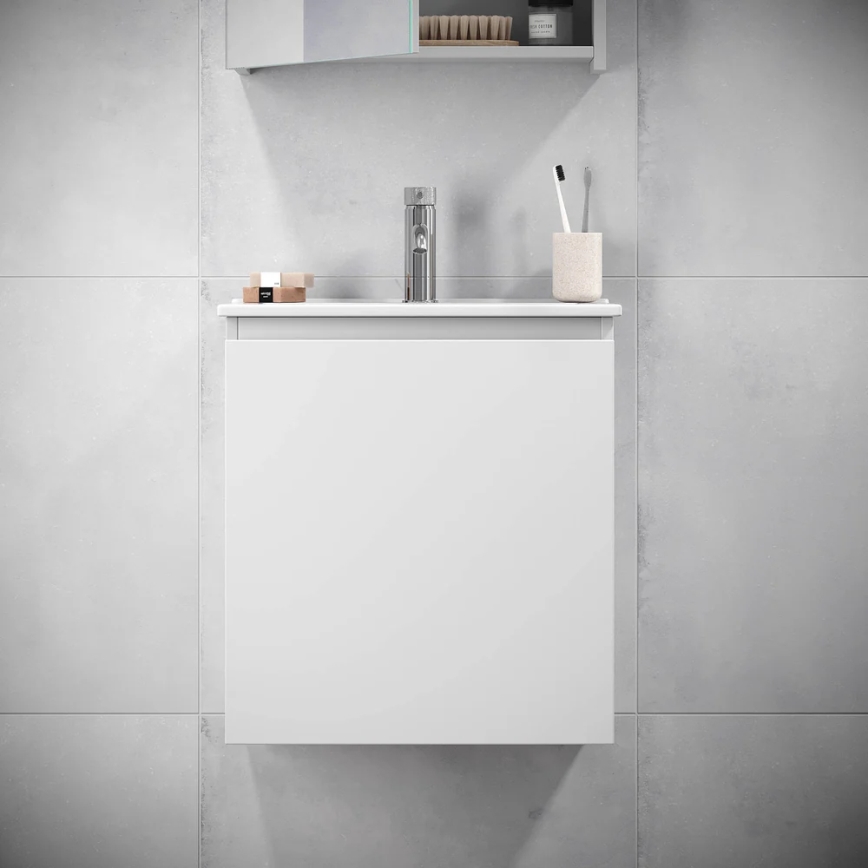 Badezimmerschrank mit Waschbecken MARCO 51 cm weiß