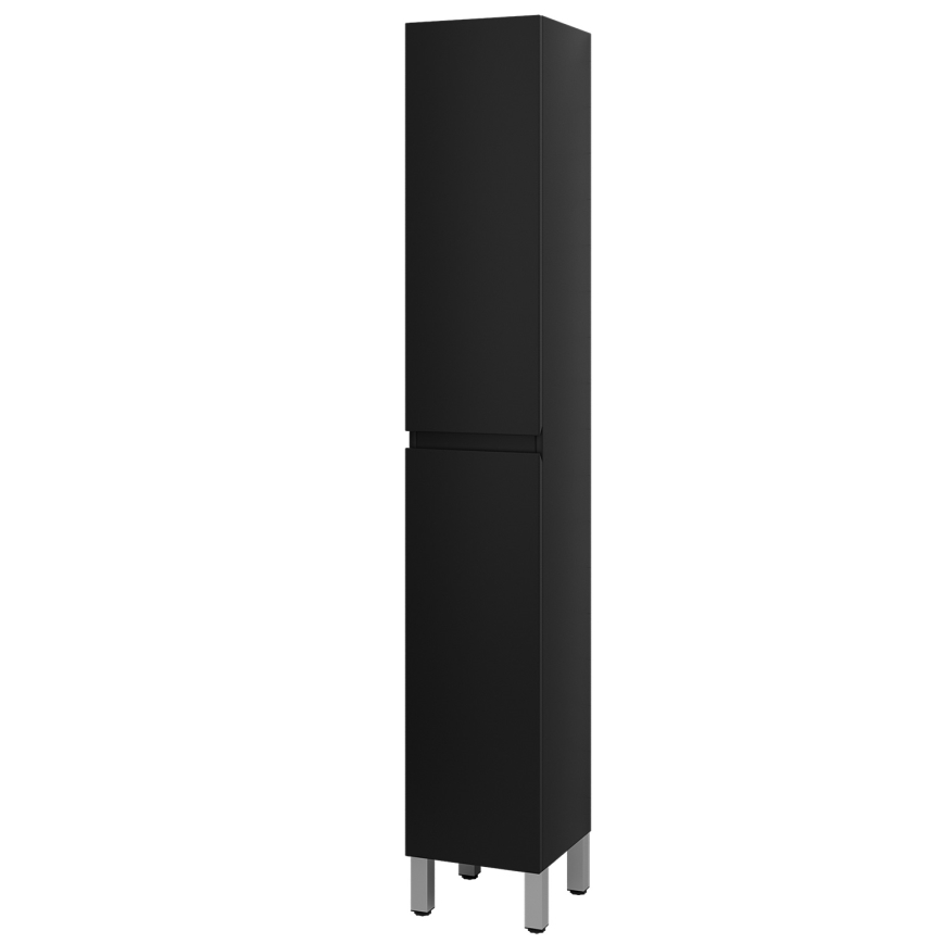Badezimmerschrank OLIVER 186 cm matt schwarz