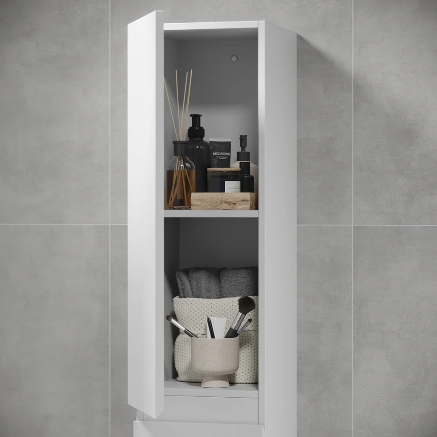 Badezimmerschrank OLIVER 186 cm matt weiß