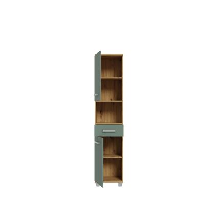 Badezimmerschrank VENOM, grün/Artisan-Eiche