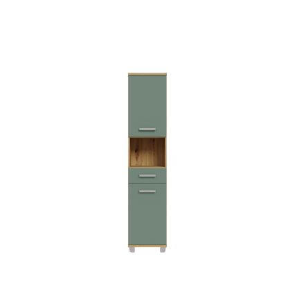 Badezimmerschrank VENOM, grün/Artisan-Eiche