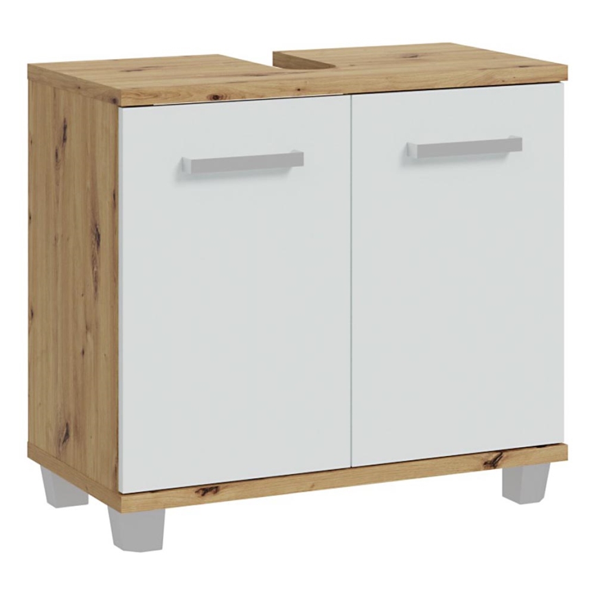 Badezimmerschrank VENOM weiß/Artisan-Eiche