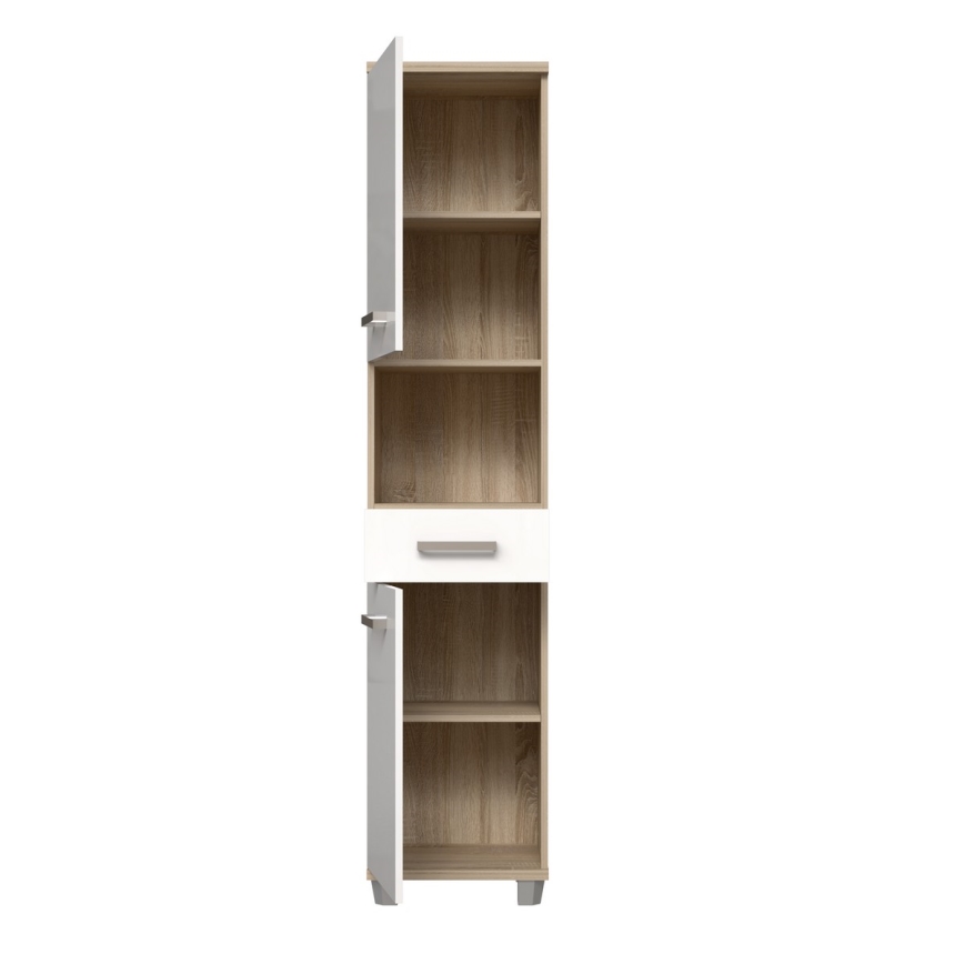 Badezimmerschrank VENOM weiß/Sonoma-Eiche