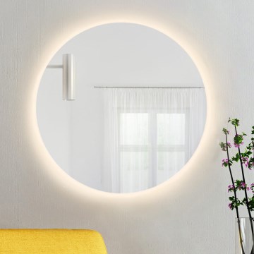 Baltica Design - BRIGHT Badezimmer-Wandspiegel mit LED-Hintergrundbeleuchtung/15 W/230 V/3000 K/Ø 80 cm/IP65