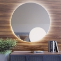 Baltica Design - LED-Badezimmer-Wandspiegel mit Hintergrundbeleuchtung BRIGHT LED/15W/230V 4500K Ø 80 cm IP65