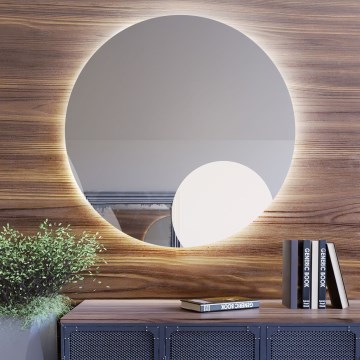 Baltica Design - LED-Wandspiegel für Badezimmer mit Hintergrundbeleuchtung BRIGHT LED/15W/230V 4500K Ø 90 cm IP65