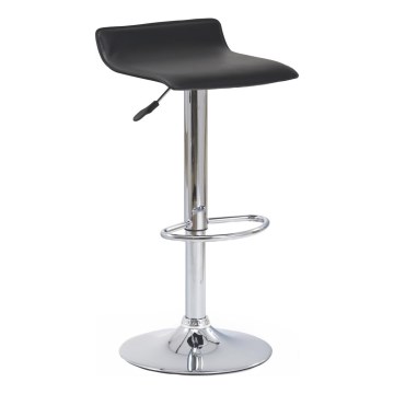 Barhocker 84x40 cm schwarz/glänzender Chrom
