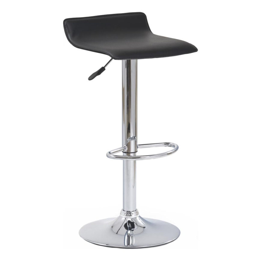 Barhocker 84x40 cm schwarz/glänzender Chrom