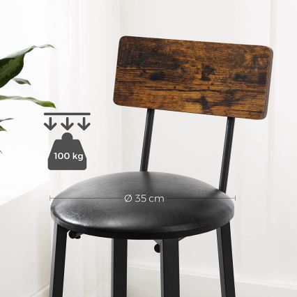 Barhocker AVEN braun/schwarz