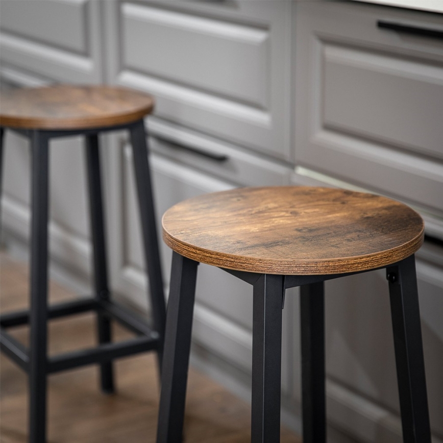 Barhocker LOE, braun/schwarz