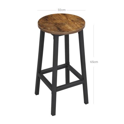 Barhocker LOE, braun/schwarz