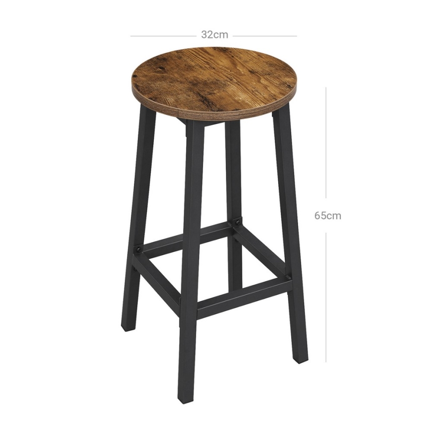 Barhocker LOE, braun/schwarz