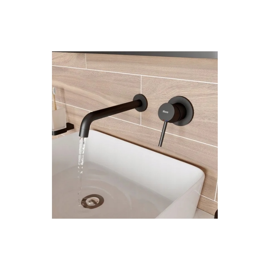 BAT-B0969 - Waschtischarmatur zur Unterputzmontage LUNGO matt schwarz