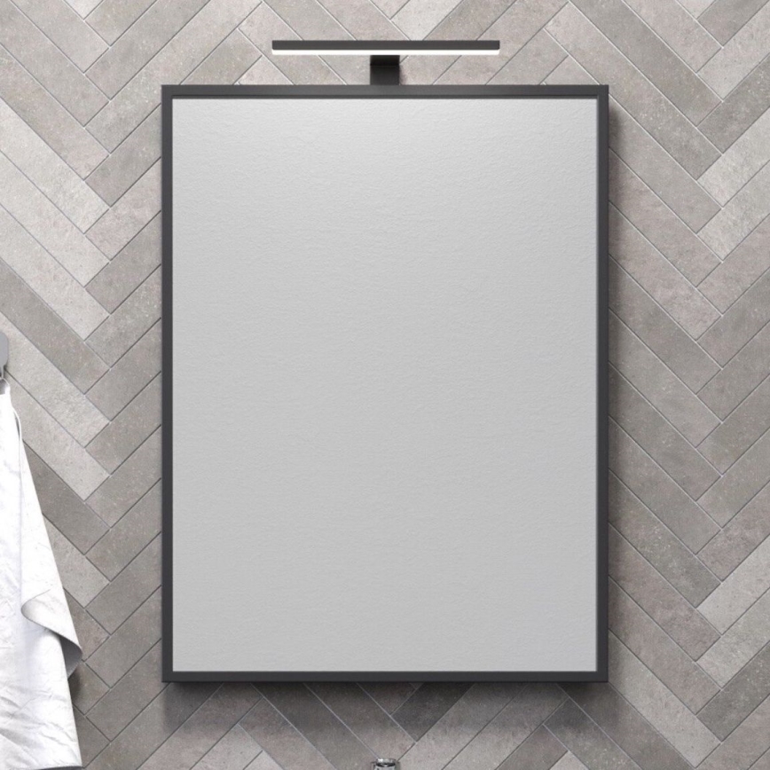 BATH DELUXE 01-060-05-02-00 - Badezimmerspiegel BORGSTED 60x80 cm schwarz