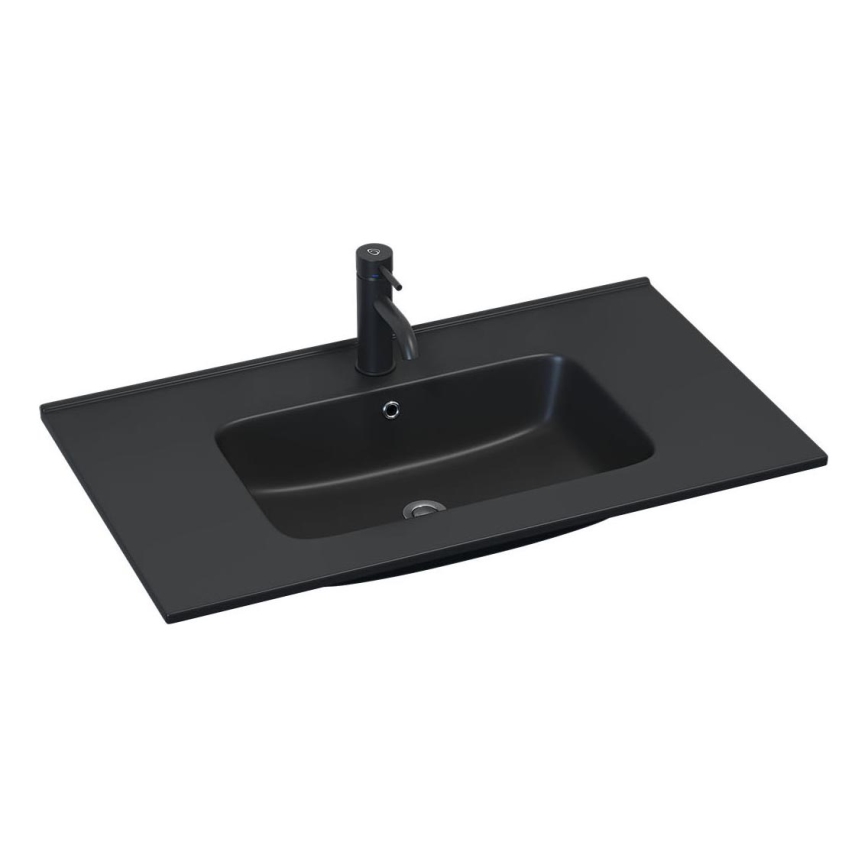 BATH DELUXE 06-080-27-02-00 - Einbauwaschbecken LILLESNAD 81x46 cm Keramik/schwarz