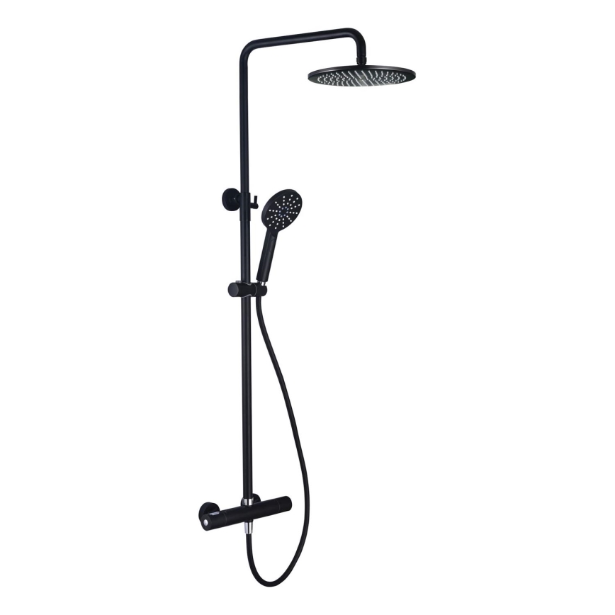 BATH DELUXE 31-120-05-02-00 - Duschset mit Thermostatarmatur DRAGOR matt schwarz