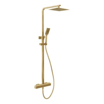 BATH DELUXE 31-120-06-70-00 - Duschset mit thermostatischem Mischbatterie NAESBY gebürsteter Messing