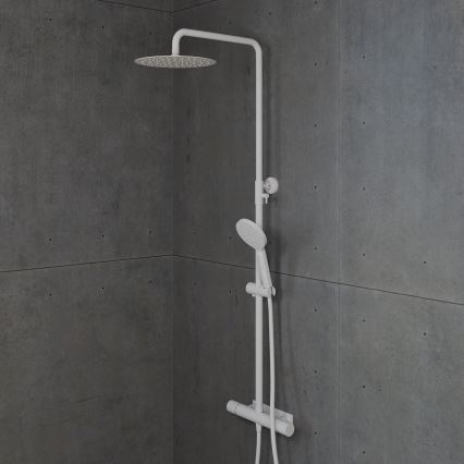 BATH DELUXE 31-120-07-01-00 - Duschset mit Thermostatarmatur DRAGOR mattweiß