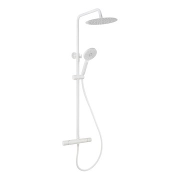 BATH DELUXE 31-120-07-01-00 - Duschset mit Thermostatarmatur DRAGOR mattweiß