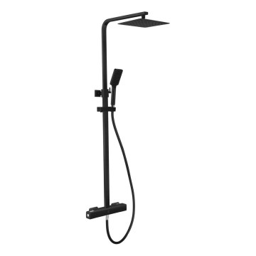 BATH DELUXE 31-120-08-02-00 - Duschset mit thermostatischem Mischbatterie NAESBY glänzendes Messing