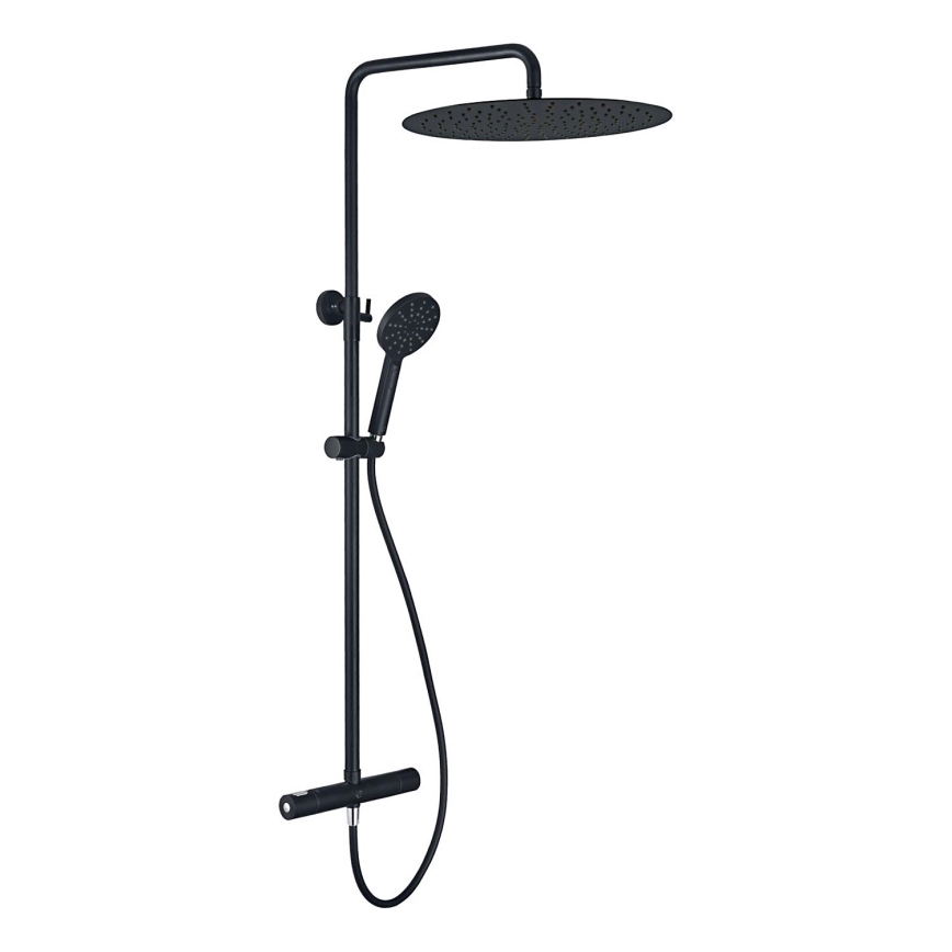 BATH DELUXE 31-120-09-63-00 - Duschset mit Thermostatarmatur DRAGOR matt schwarz