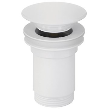 Bathco 0212BL - Waschbeckenablauf ohne Überlauf CLICK-CLACK Ø 6 cm mattweiß