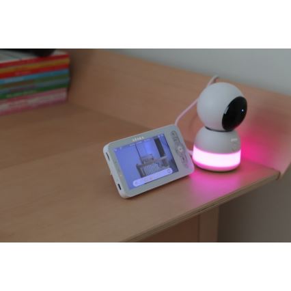 Beaba - Intelligente tragbare Babyphone mit Monitor ZEN NIGHT 720p 5V 4000 mAh Wi-Fi in Weiß
