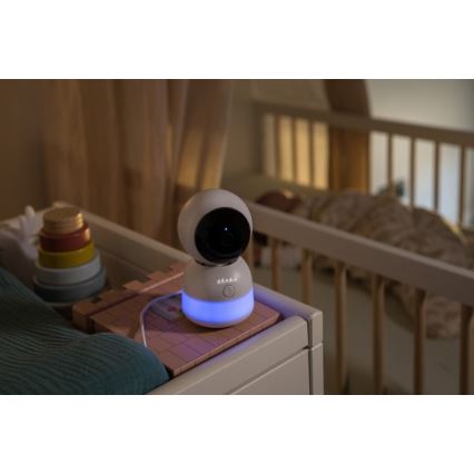 Beaba - Intelligente tragbare Babyphone mit Monitor ZEN NIGHT 720p 5V 4000 mAh Wi-Fi in Weiß