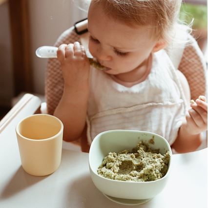 Beaba - Kinder-Geschirrset Gelb 4-teilig