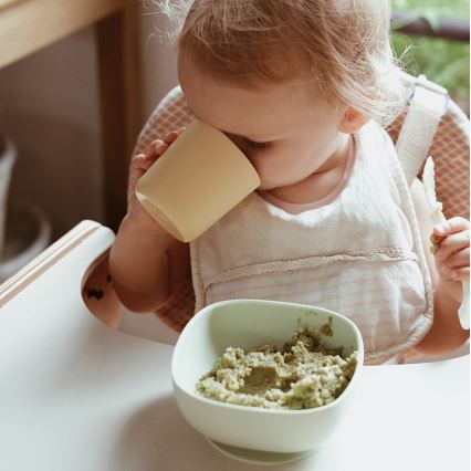 Beaba - Kinder-Geschirrset Gelb 4-teilig