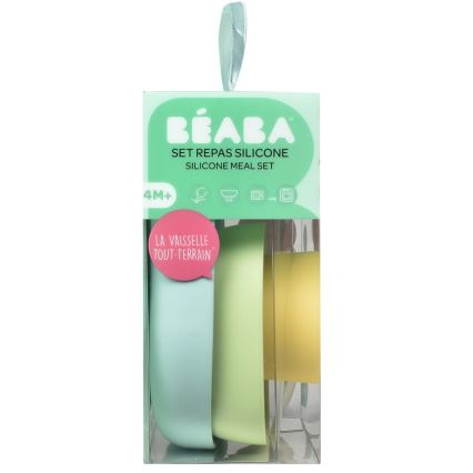 Beaba - Kinder-Geschirrset Gelb 4-teilig