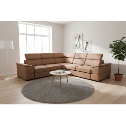 Universelles Ecksofa mit Schlaffunktion und Stauraum GRANADA, braun