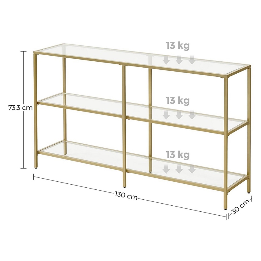 Beistelltisch LUVOR, goldfarben
