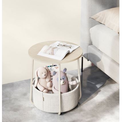 Beistelltisch NOIRA creme/weiß