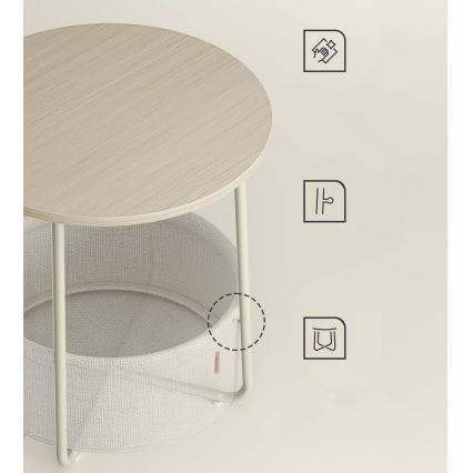 Beistelltisch NOIRA creme/weiß