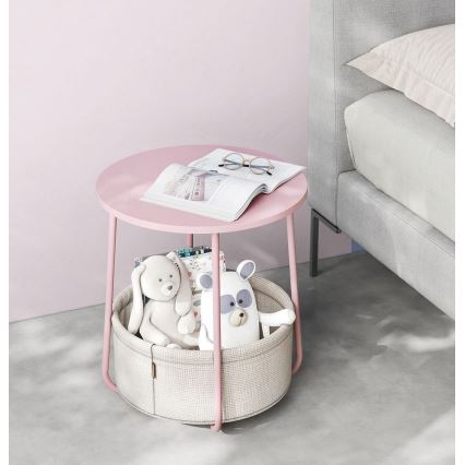 Beistelltisch NOIRA rosa/weiß