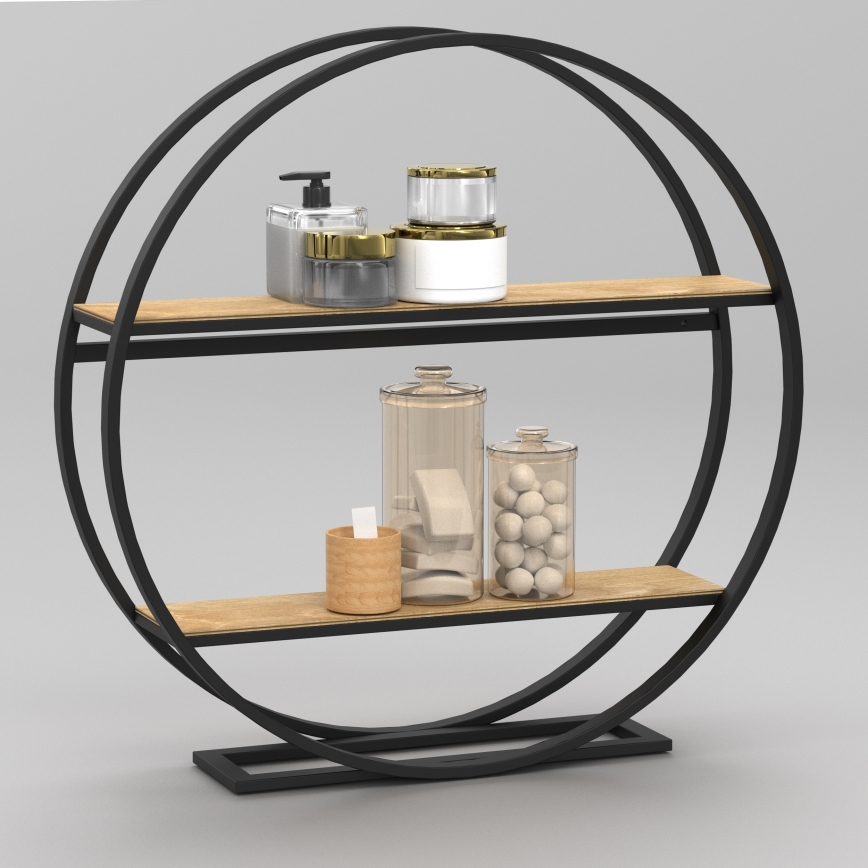 Beistelltisch SHELF Ø 62,5 cm Eiche