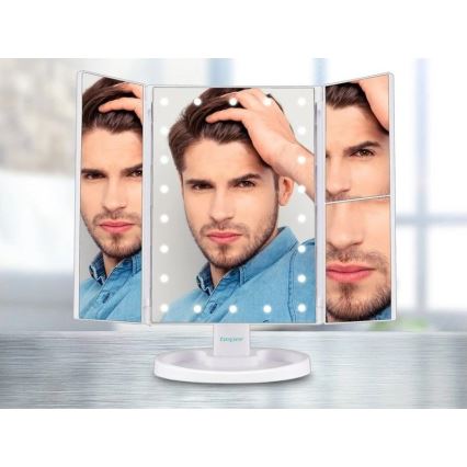 Beper - Kosmetikspiegel mit LED-Beleuchtung 4xAAA/5V