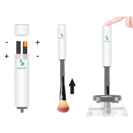 Beper - Reiniger für Kosmetikpinsel 2xAAA